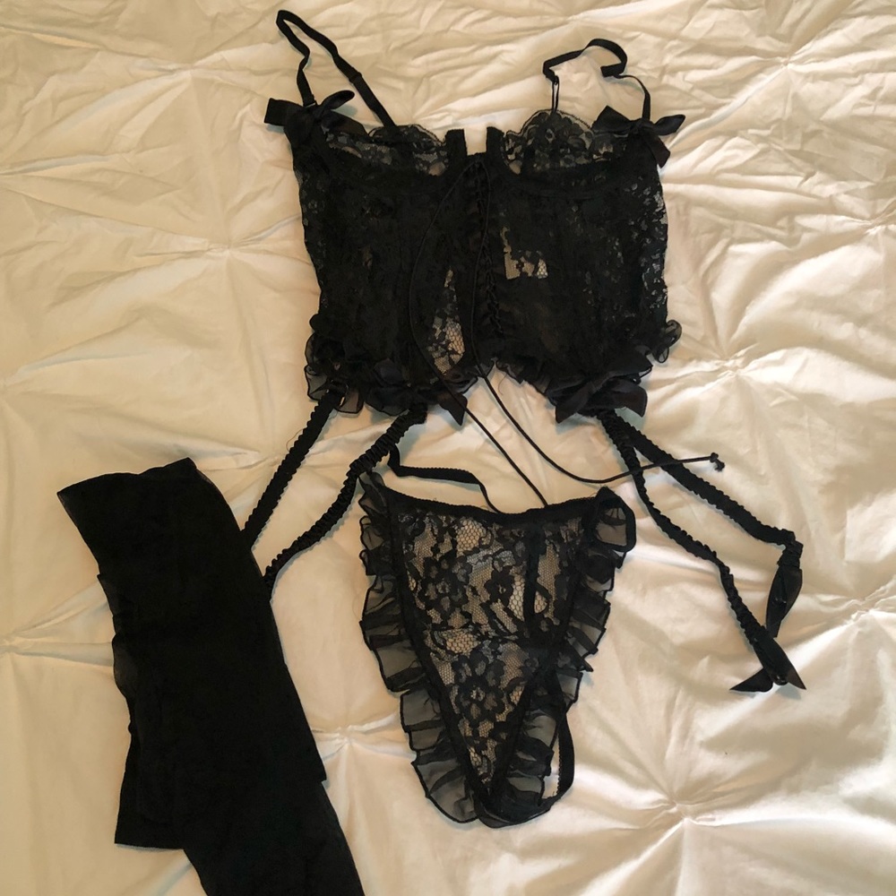 Victoria’s Secret Black Lace Lingerie